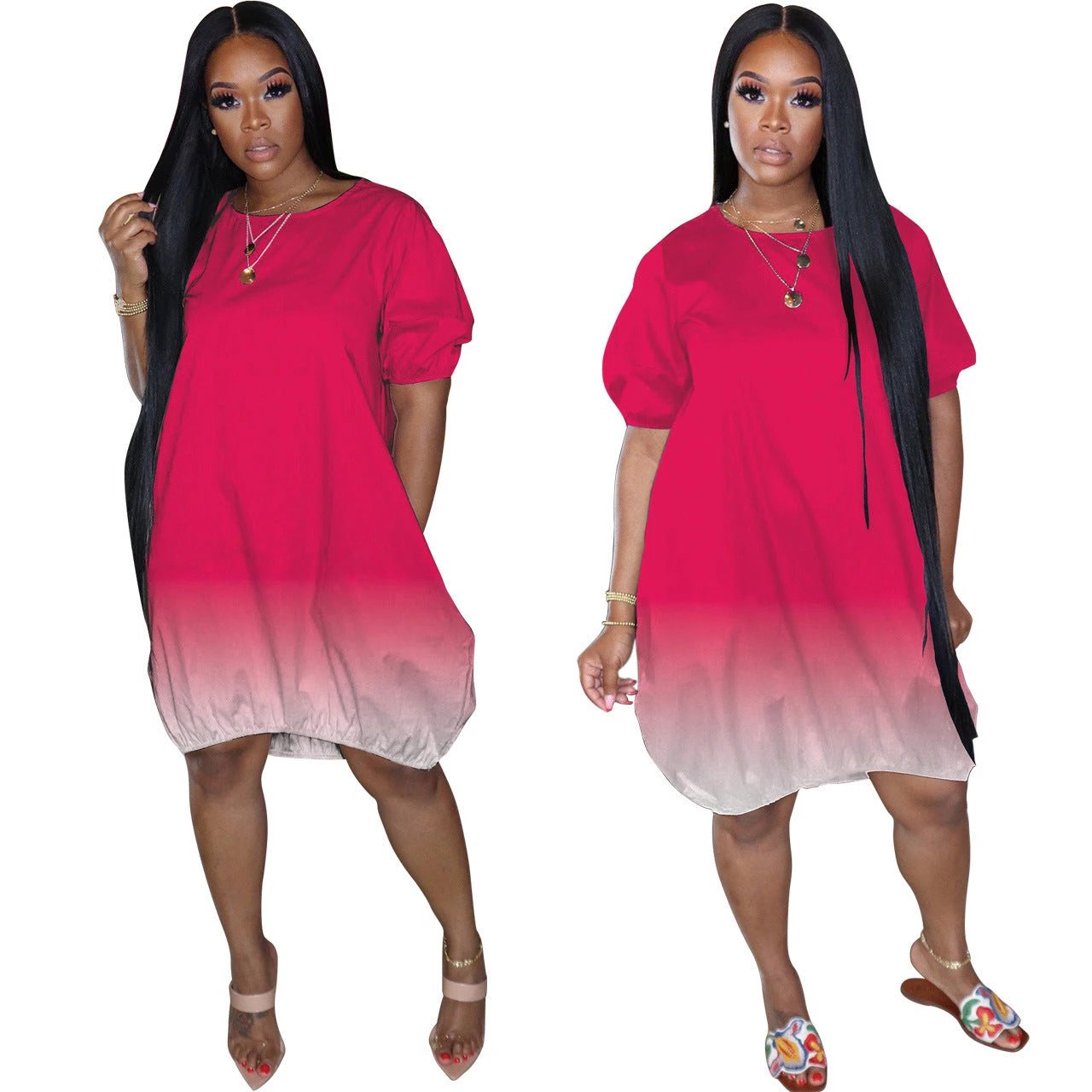 Plus Size Women's Gradient Dress by GJG Denim