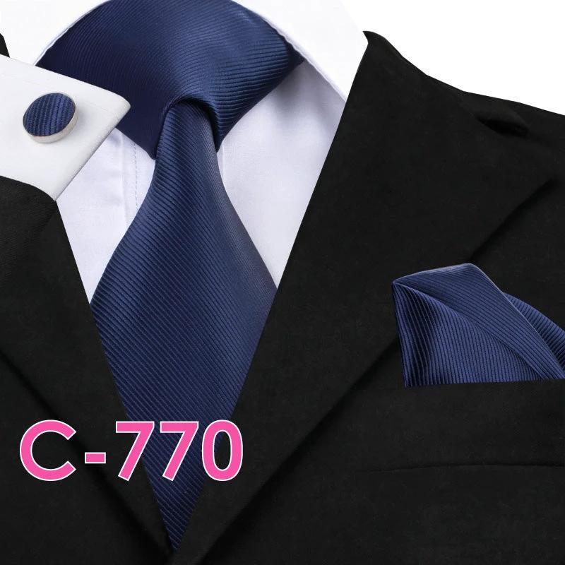 Solid Color Ribbed Collar Tie Set for Men by GJG Denim