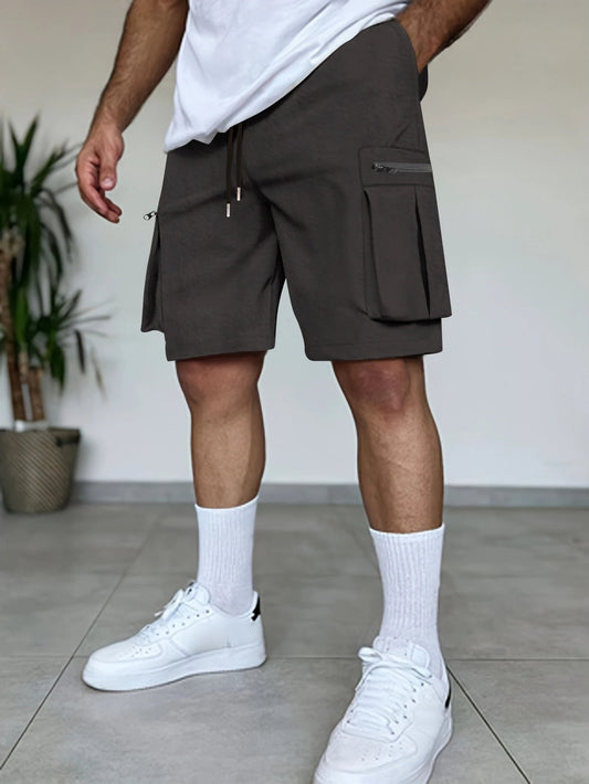 Outdoor Multi-Pocket Workwear Shorts by GJG Denim