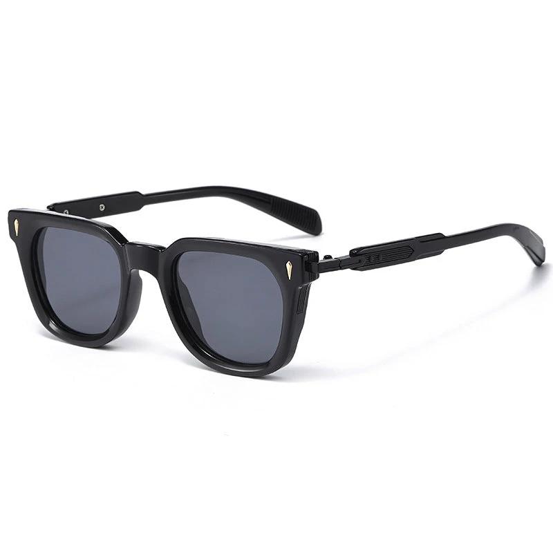 Men's Fashionable Square-frame Metal Sunglasses by GJG Denim