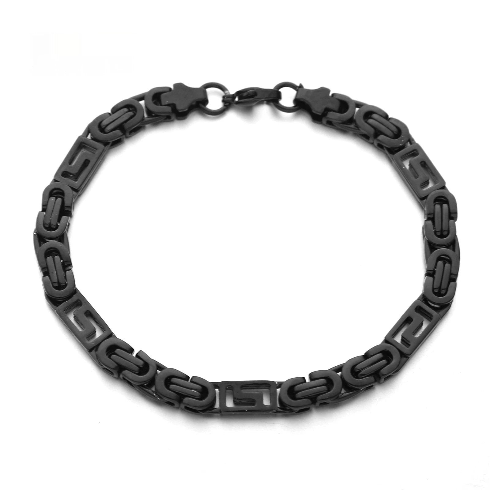 Men's Single-Link Stainless Titanium Steel Bracelet by GJG Denim