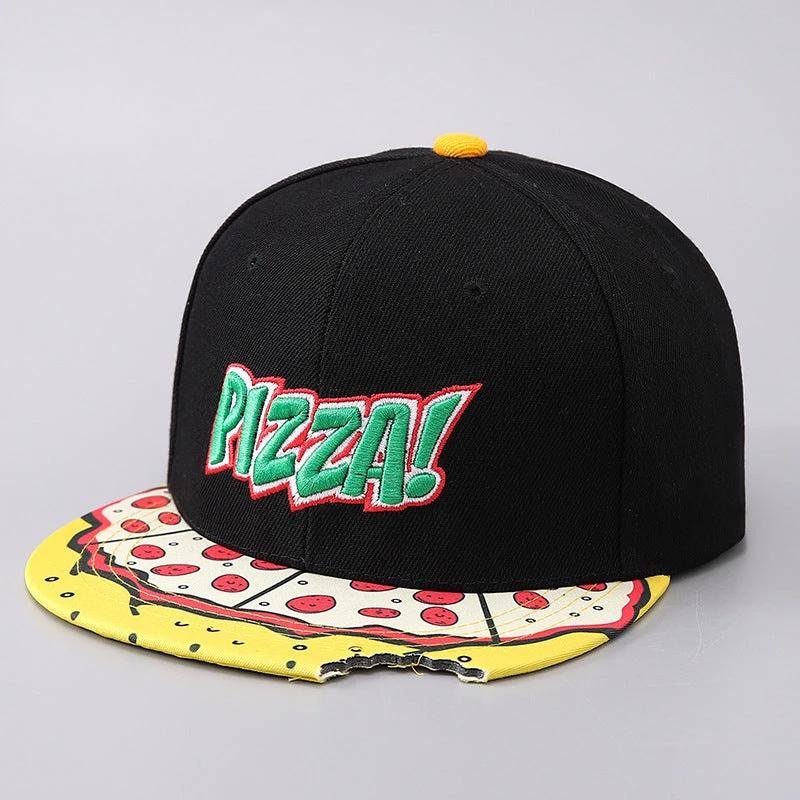 Men's Flat Brim Missing Corner Snack Baseball Cap by GJG Denim