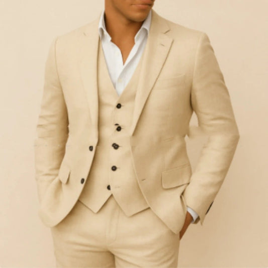 Men's Casual Business Three-piece Suit by GJG Denim