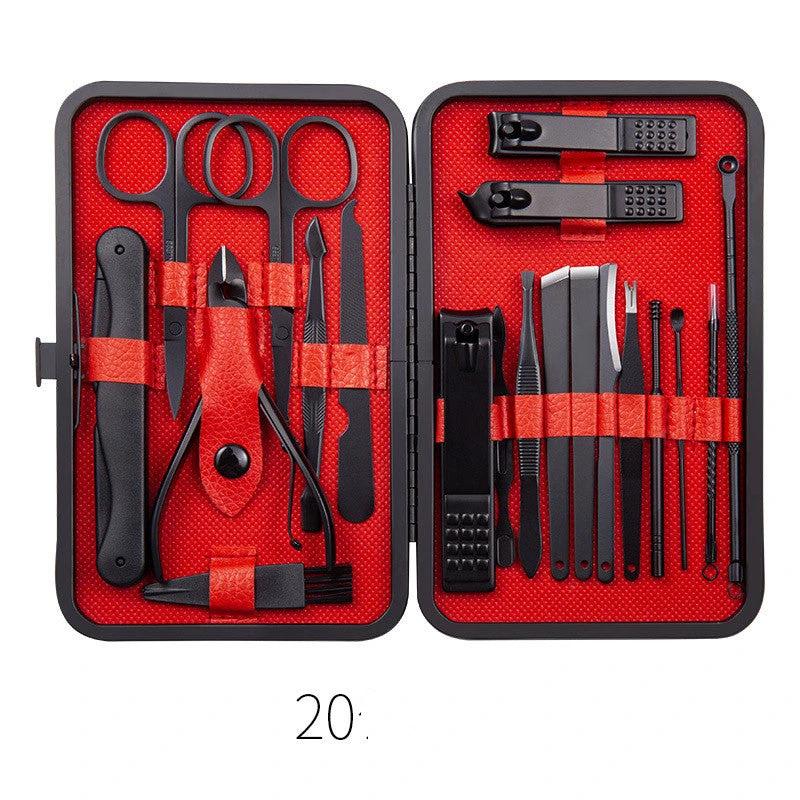 Professional Scissors Nail Clippers Set Ear Spoon Dead Skin Pliers Nail Cutting Pliers Pedicure Knife Nail Groove Trimmers by GJG Denim