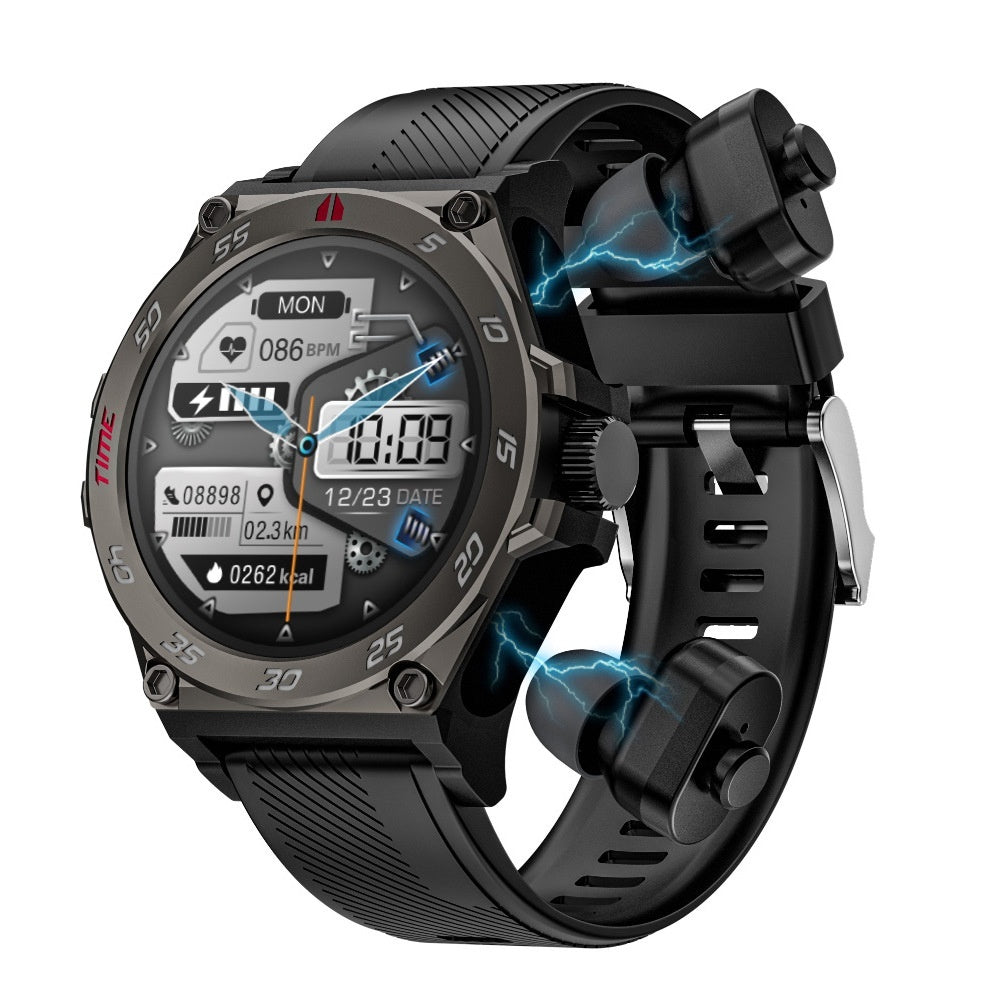 Smartwatch With Bluetooth Calling And TWS Earbuds In One For Men by GJG Denim