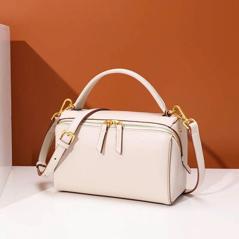 Genuine Leather Original Niche Design Boston Whide Women's Hand Crossbody Pillow Bag by Zara-Craft