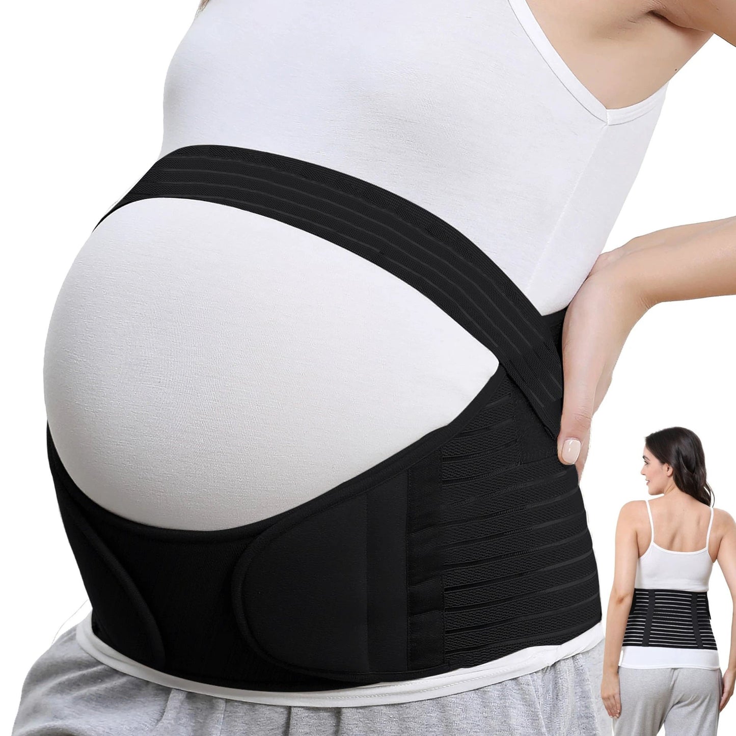 Elastic And Breathable Adjustable Pregnant Abdominal Support Belt by GJG Denim