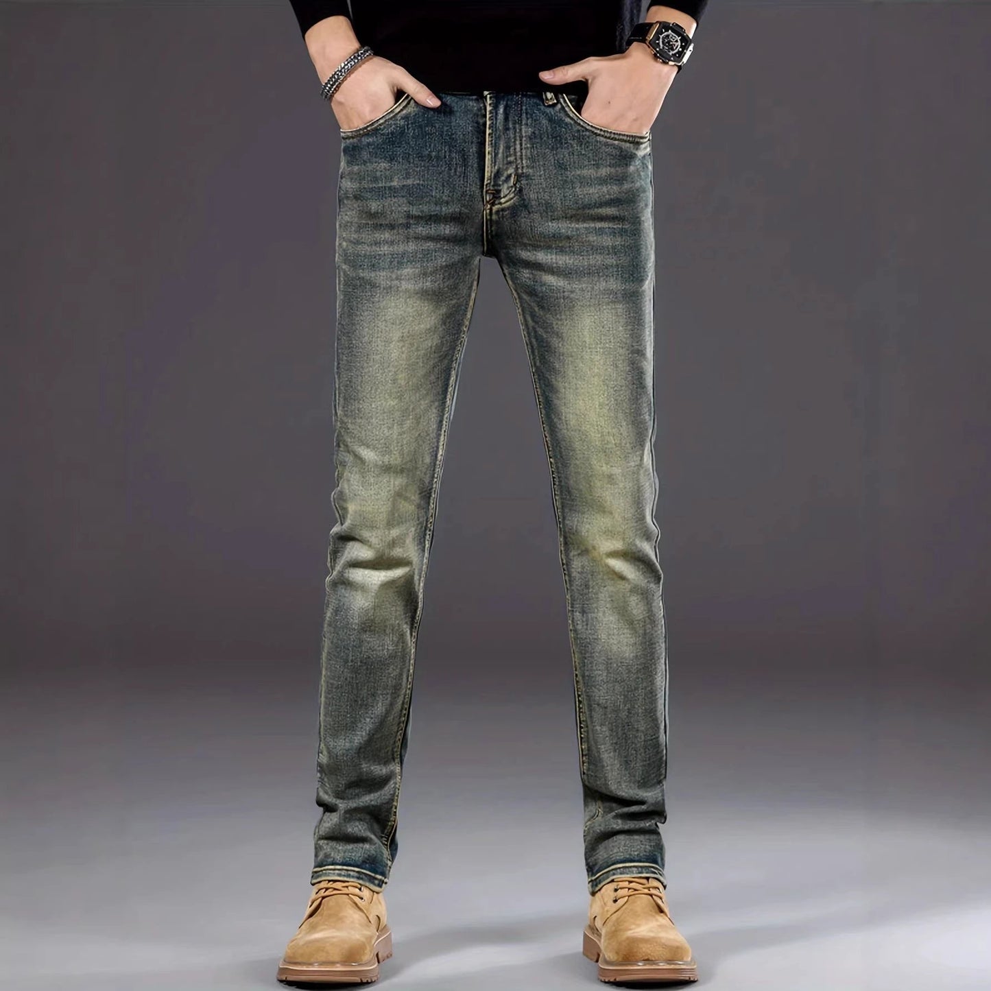 Men's Casual Skinny Jeans by GJG Denim