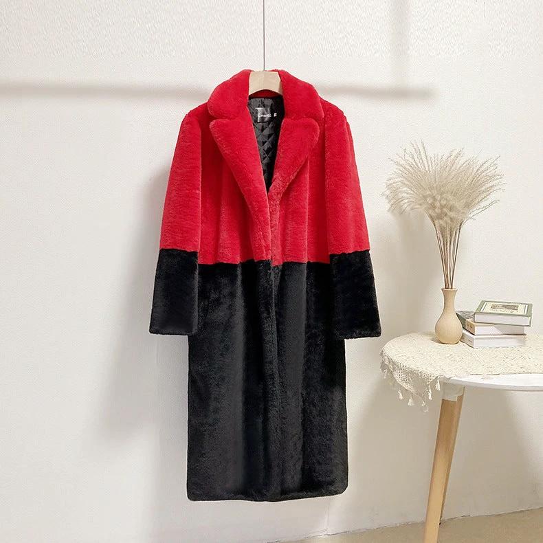 Fur Coat Extended Plus Size Women by GJG Denim