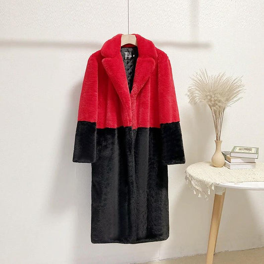 Fur Coat Extended Plus Size Women by GJG Denim