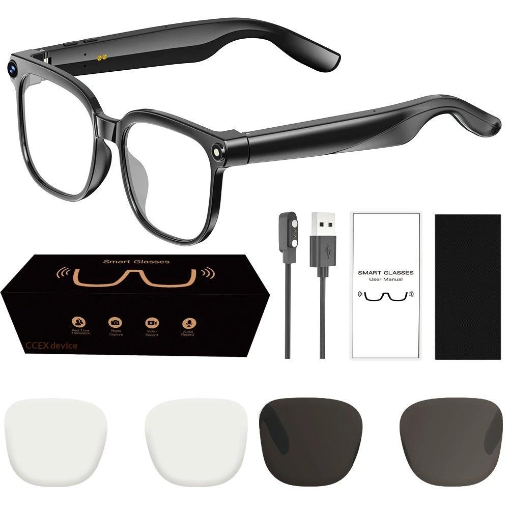 800W Photo And Video Recording AI Assistant Smart Glasses For Men by GJG Denim