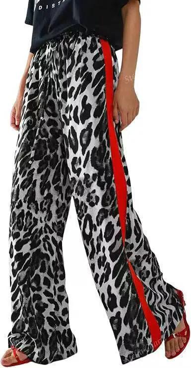 Casual Womens Trousers Same Style As Internet Celebrities Leopard Print by GJG Denim