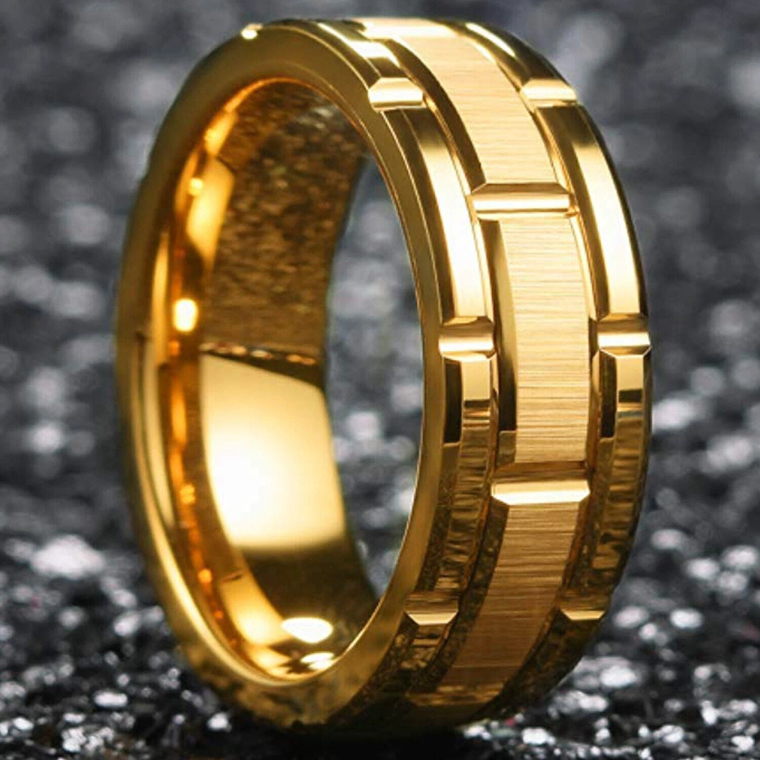 Fashionable Minimalist And Trendy Tungsten Steel Ring For Men by GJG Denim
