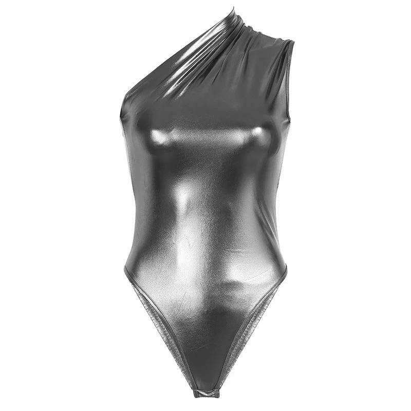 One Shoulder Bodysuit Fashion New Women by GJG Denim