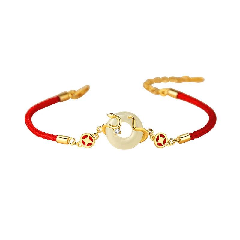New Original Coin Spirit Snake Red Rope Bracelet by GJG Denim