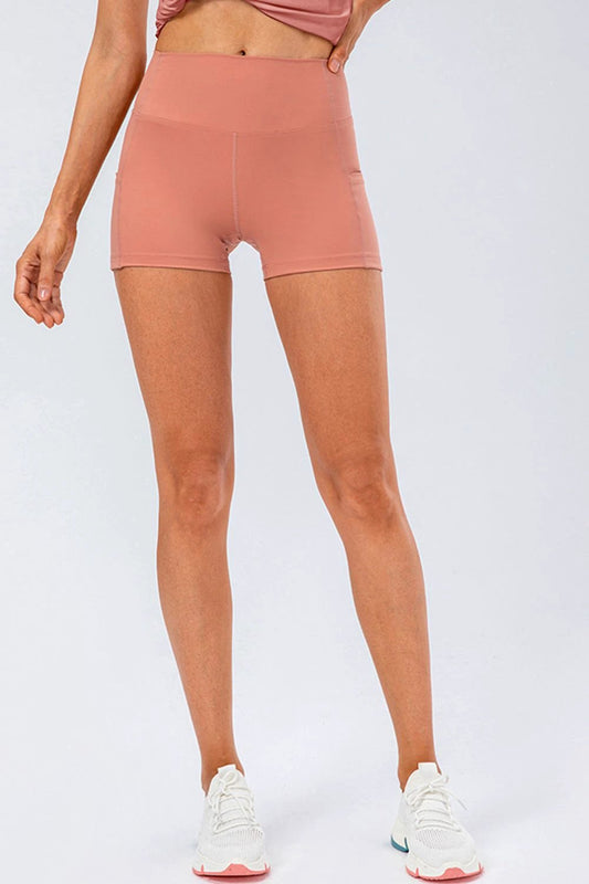 Slim Fit Wide Waistband Sports Shorts by Lady Ros
