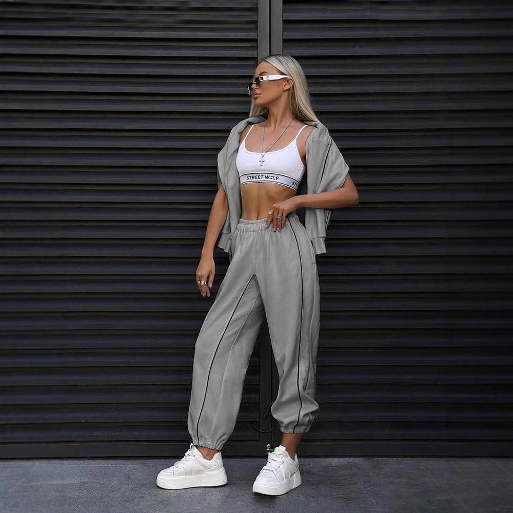 Sports Suit Casual Two-piece Suit Women by GJG Denim