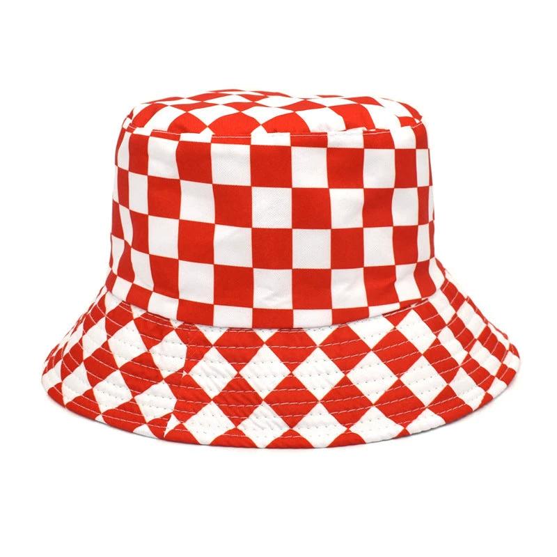 Men's Checkered Bucket Hat by GJG Denim