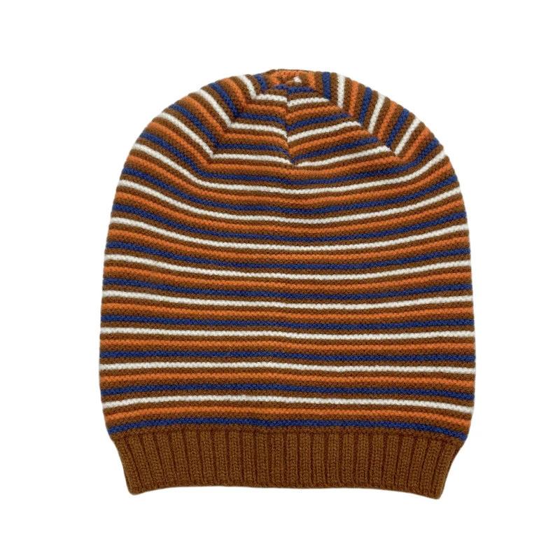 Men's Striped Knitted Warm Woolen Beanie by GJG Denim