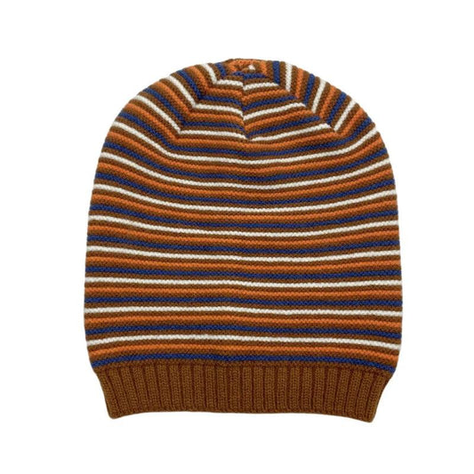 Men's Striped Knitted Warm Woolen Beanie by GJG Denim