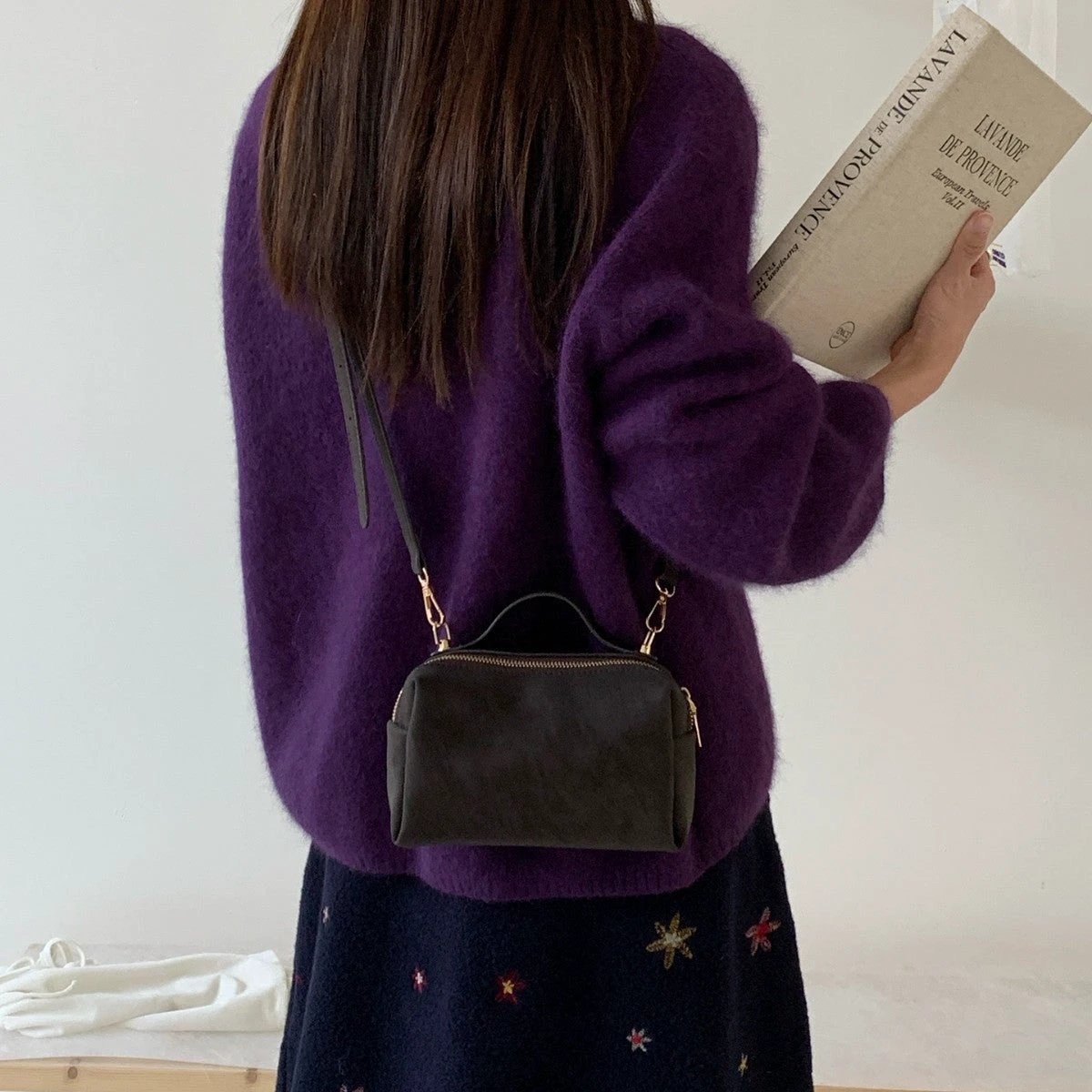 Retro Small Square Bag Shoulder Crossbody Bag by GJG Denim