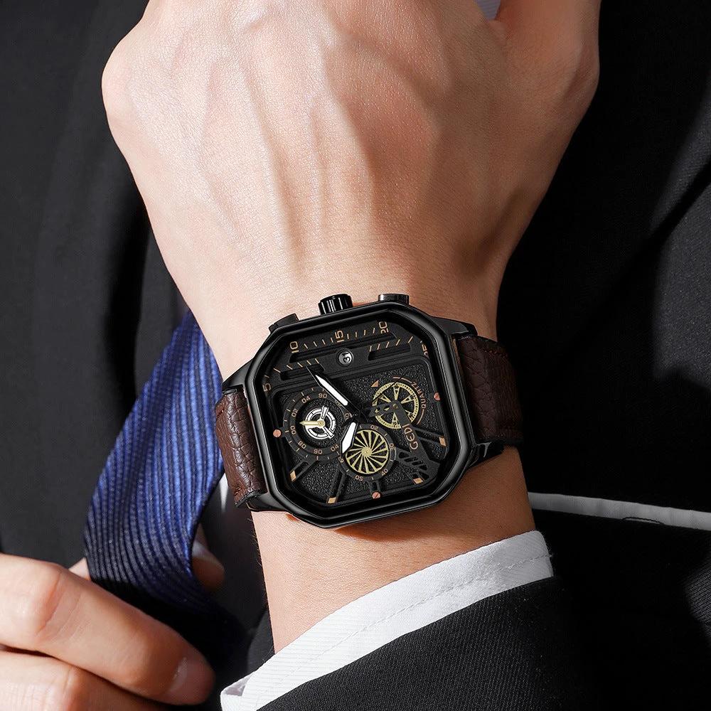 Men's Waterproof Quartz Watch Luminous by GJG Denim