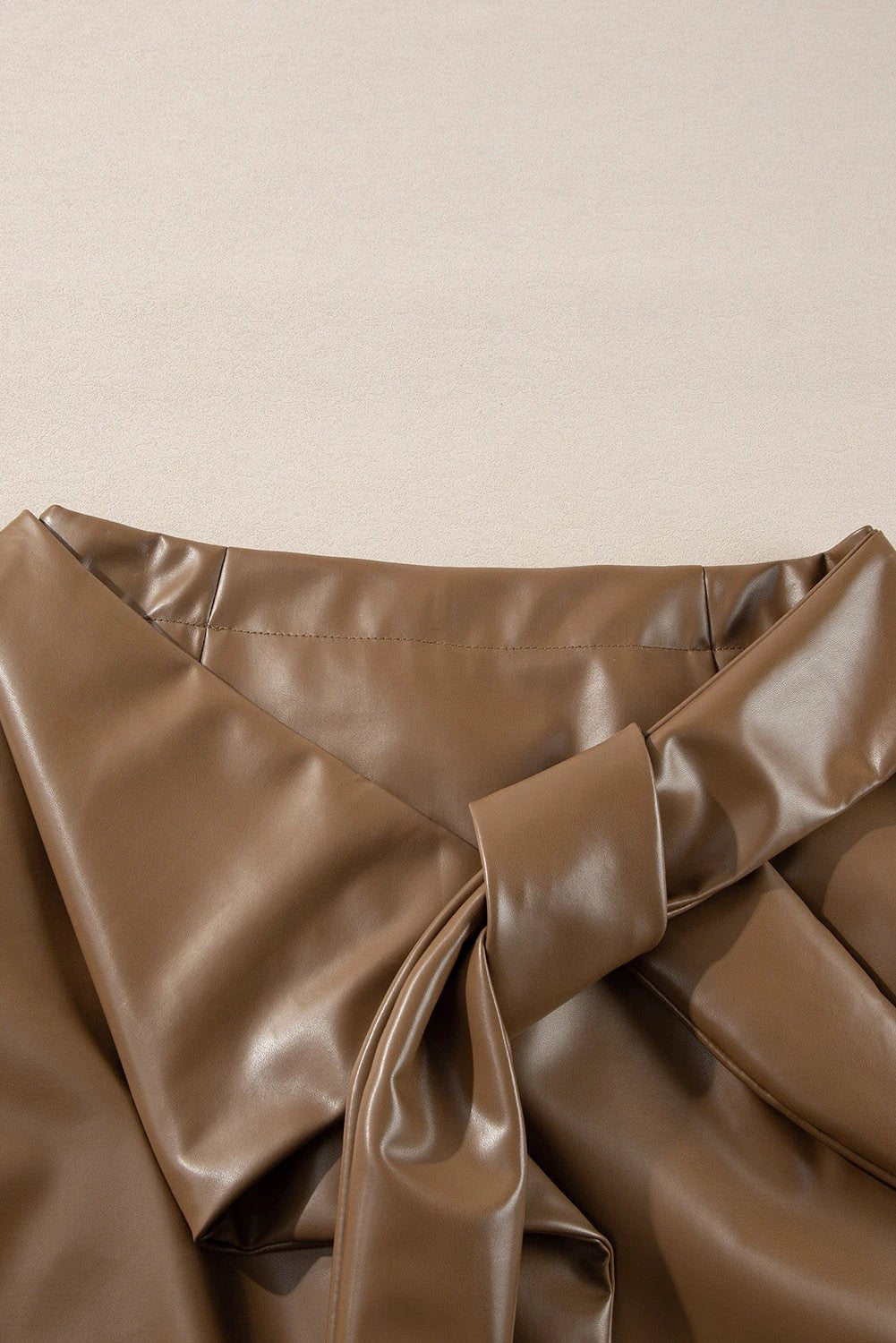 Bowknot Elastic Waist Mini Skirt by Lady Ros