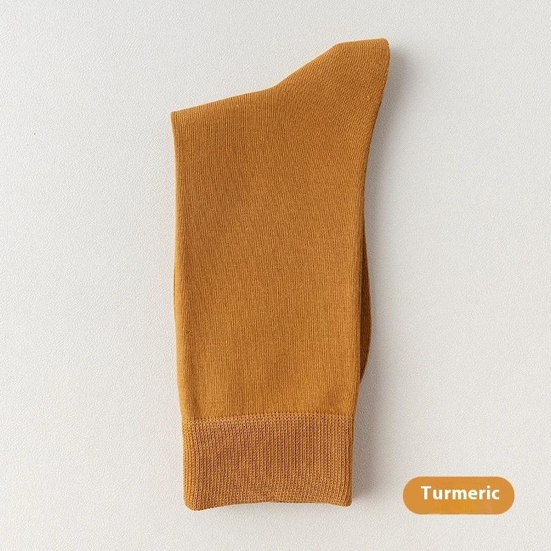 Men's Mid-calf Pure Cotton Business Socks by GJG Denim