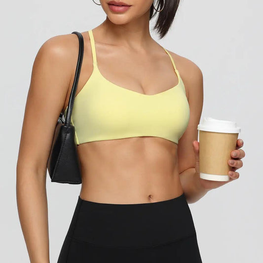 Adjustable-Strap Shock-Proof Running Fitness And Yoga Bra by GJG Denim
