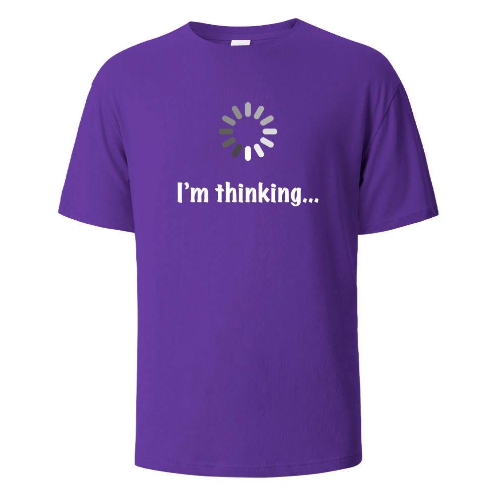"I'm Thinking" Printed T-shirt for Men by GJG Denim
