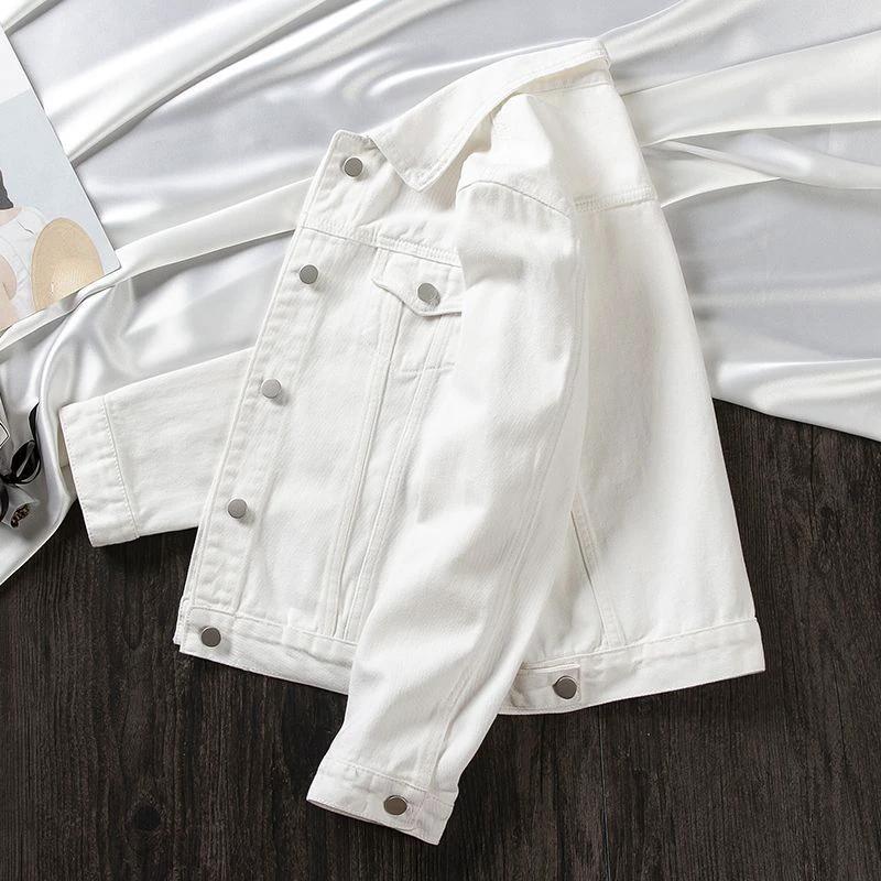 Women's Short Spring And Autumn New Korean Style Loose Versatile Casual Jacket Petite Top by GJG Denim