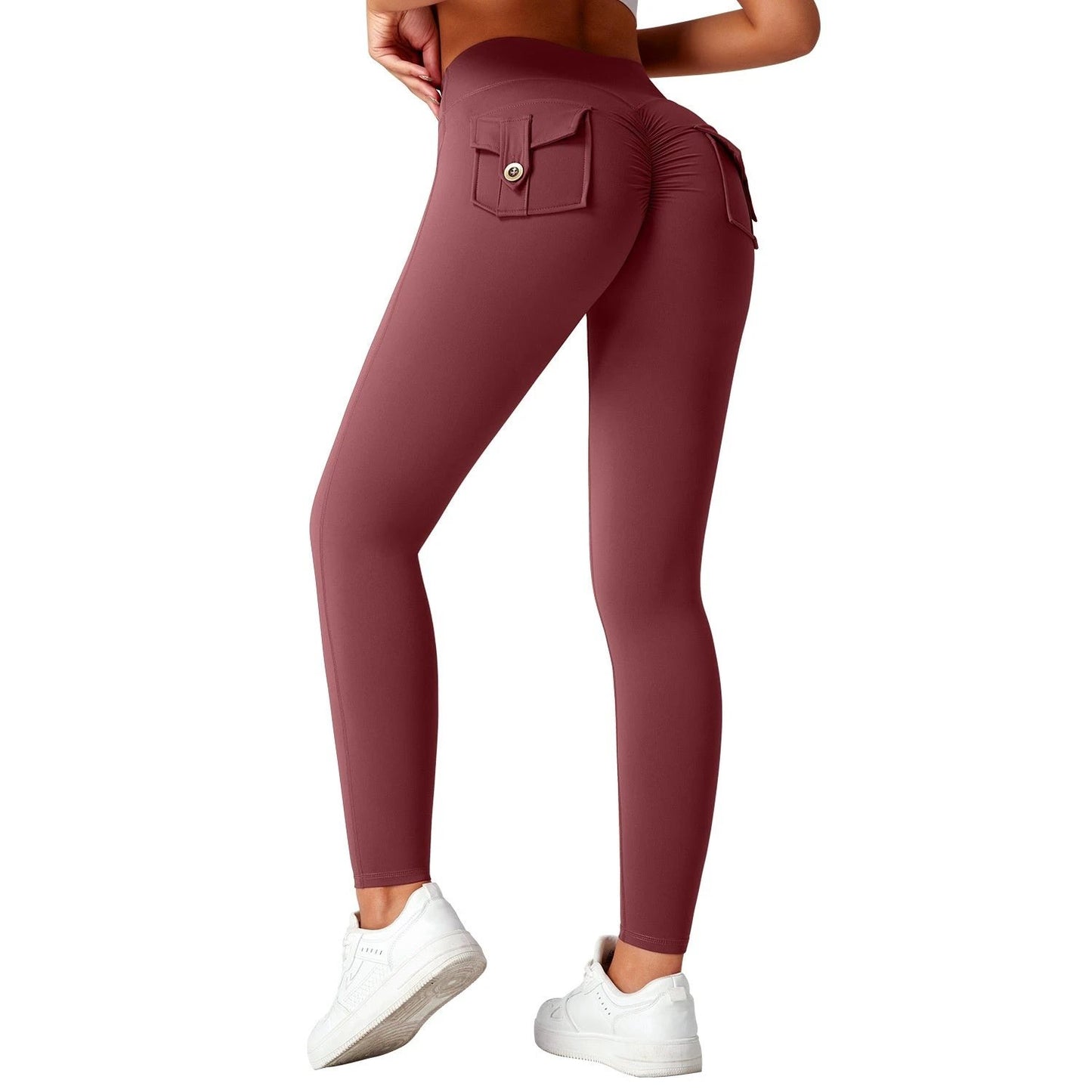 Fitness Yoga Pants For Women High-waisted Butt-lifting Stretchy Form-fitting Workout Tights by GJG Denim