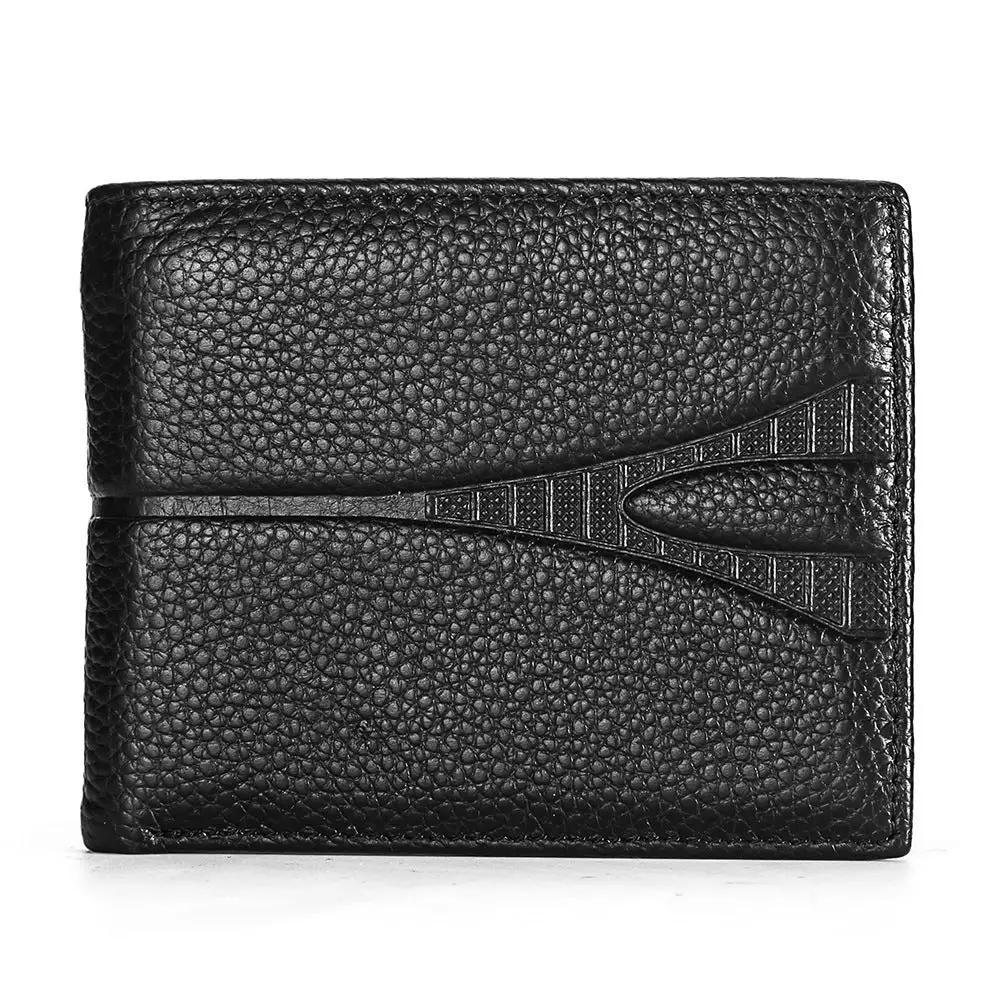 Leather Retro Multi-style Horizontal And Vertical Wallet For Men by GJG Denim