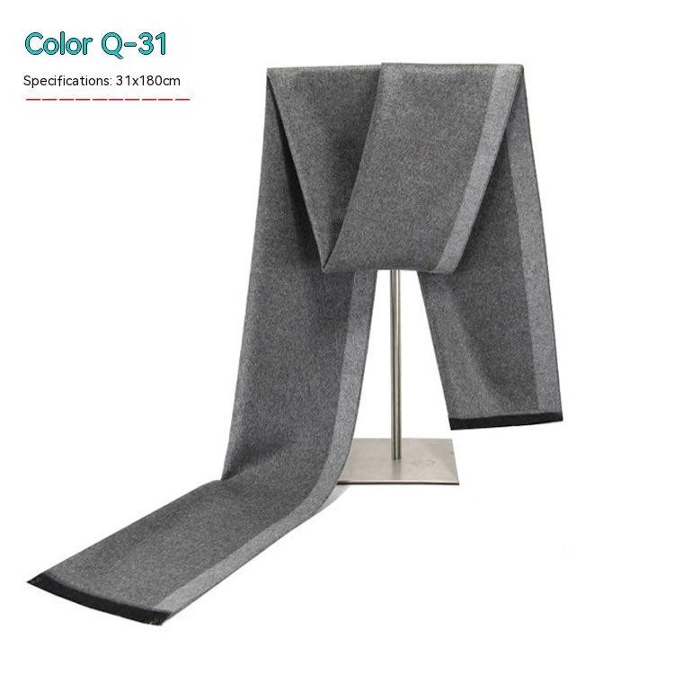 Men's Striped Winter Warm Artificial Cashmere Scarf For Men by GJG Denim