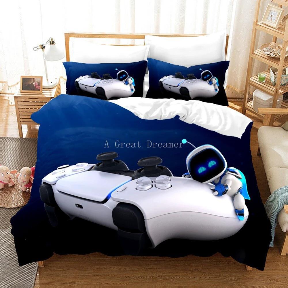Game Controller Pattern Printed Bedding Duvet Cover Three-Piece Set by GJG Denim