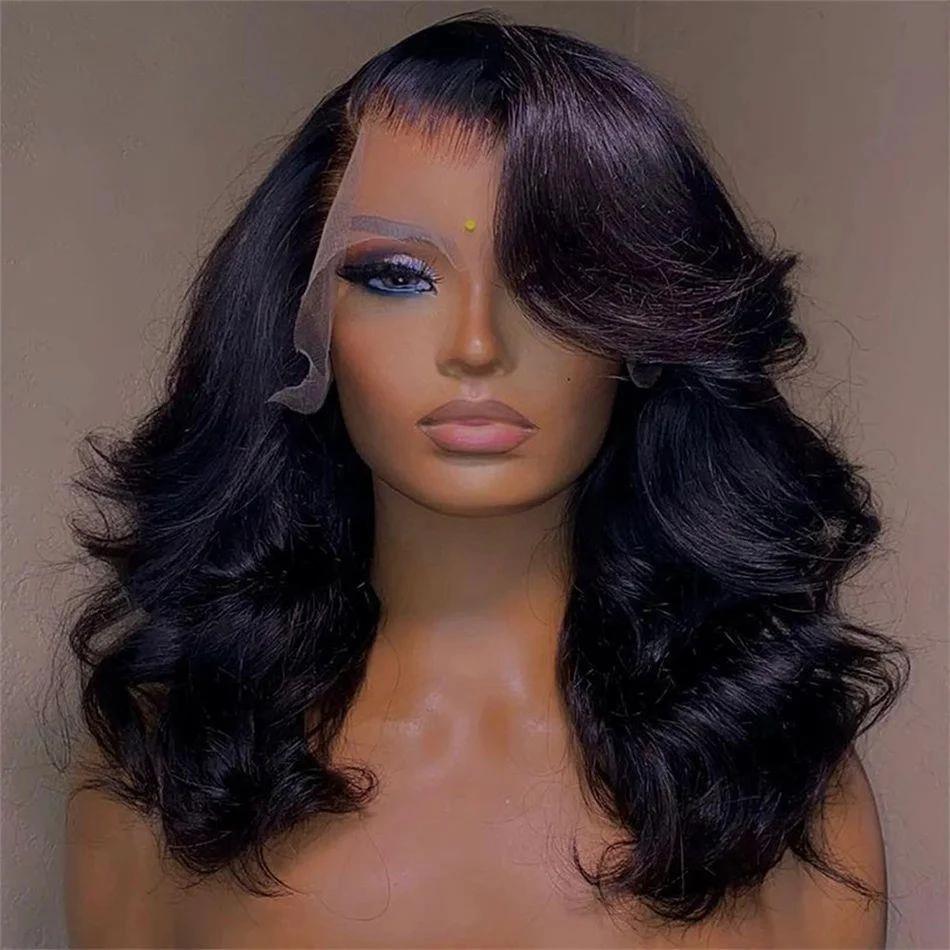 Women's Solid Color Transparent Lace Forehead Wig by GJG Denim