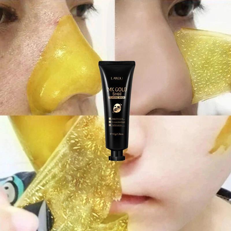 Gold Foil Snail Tear-Off Mask Hydrating by GJG Denim
