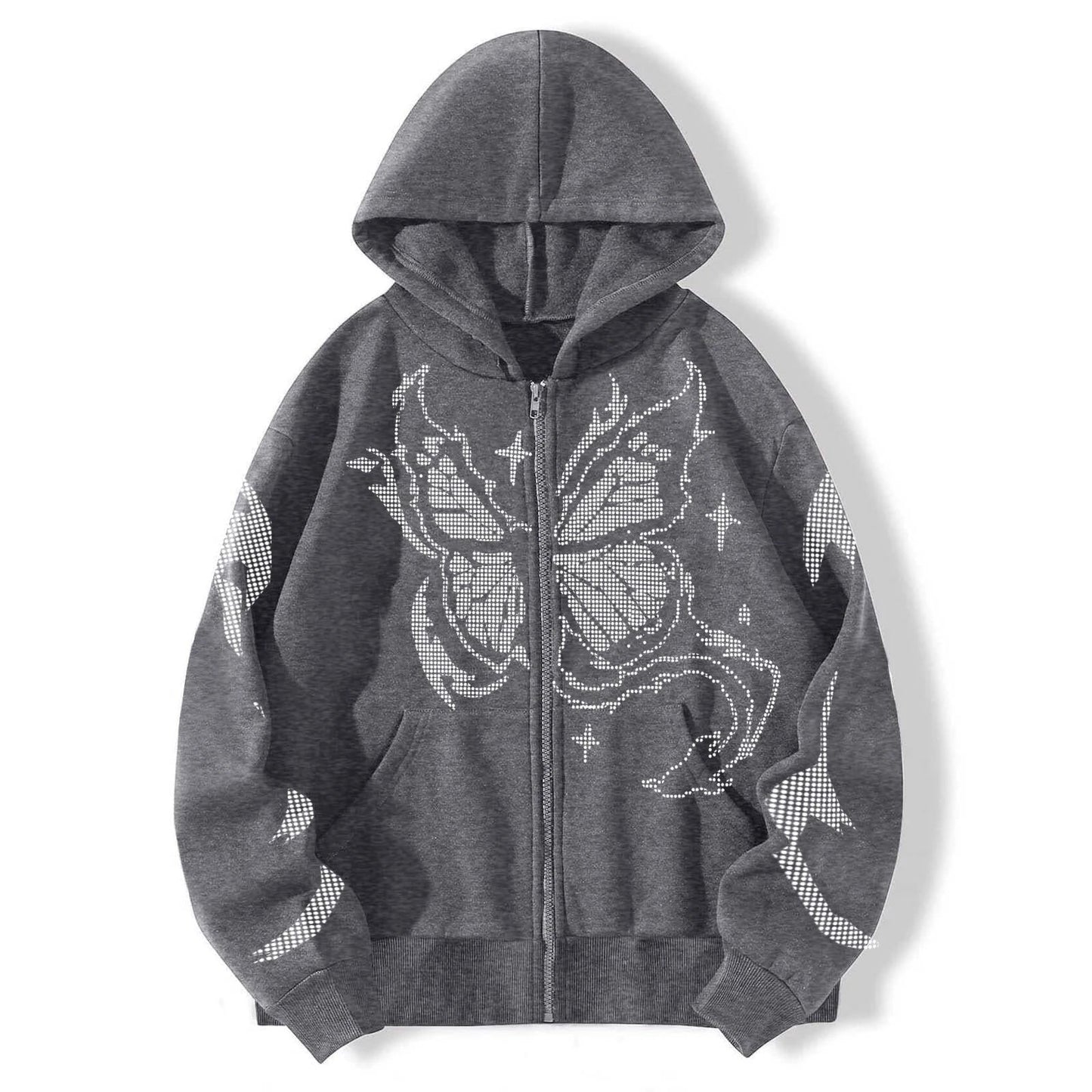 Casual Loose Sweatshirt Men's Cardigan Jacket by GJG Denim