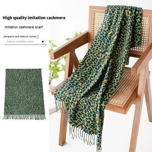 Women's Warm Scarf Cashmere-like Retro Europe And America Scarf Fashion by GJG Denim