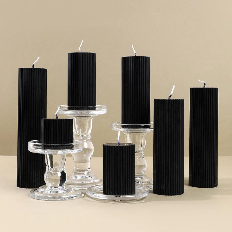 Black Cylinder Aromatherapy Soy Candles by GJG Denim