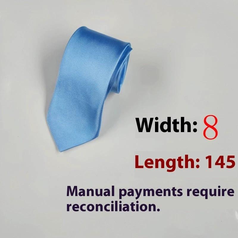 Men's 8cm Plain Suit Tie by GJG Denim