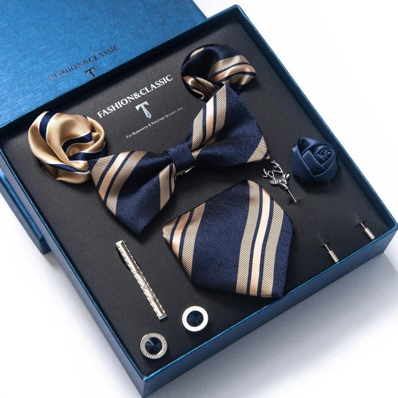 Men's 8-piece Tie Set by GJG Denim