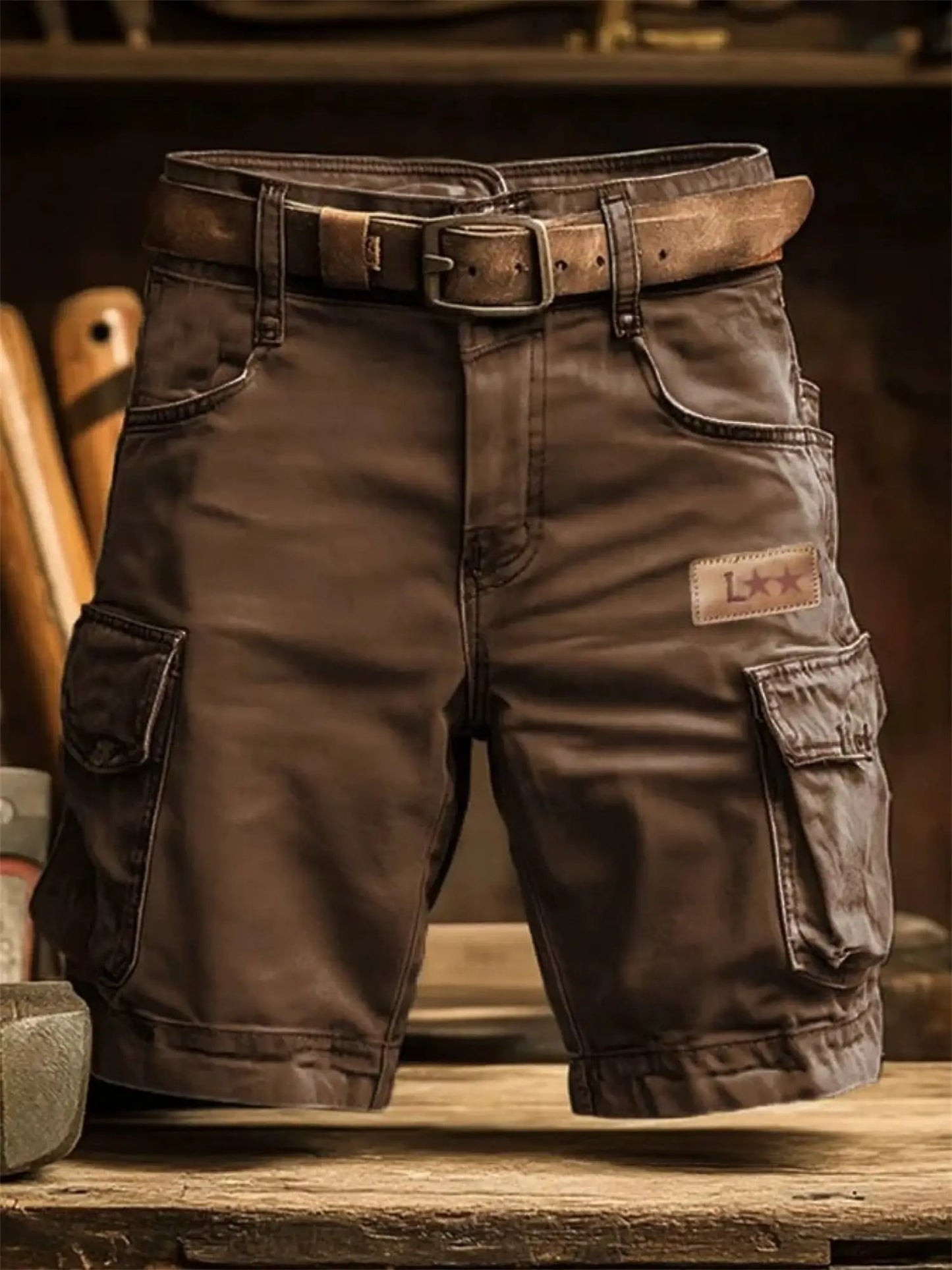 Men's Cargo Shorts by GJG Denim