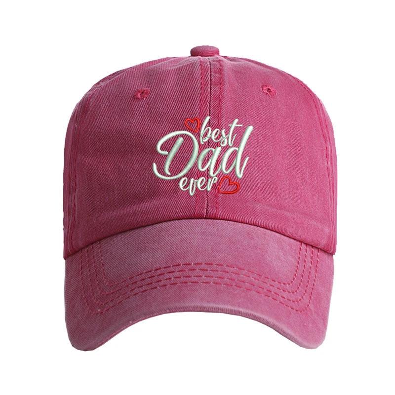 Washed Cotton Embroidered Letter Baseball Cap For Men by GJG Denim