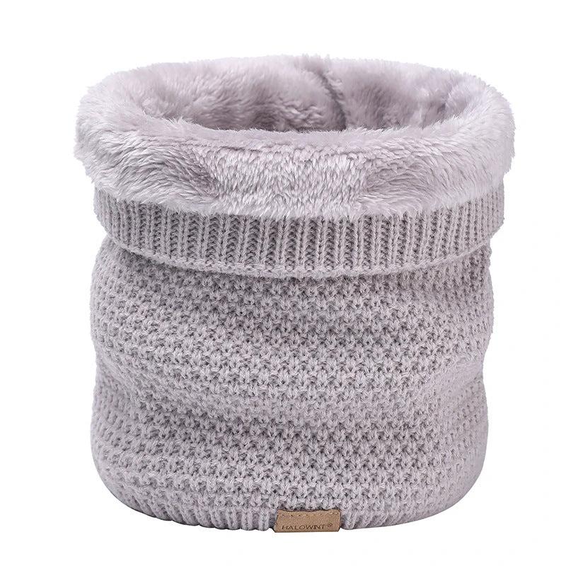 Men's Knitted Velvet Padded Neck Protection Scarf by GJG Denim
