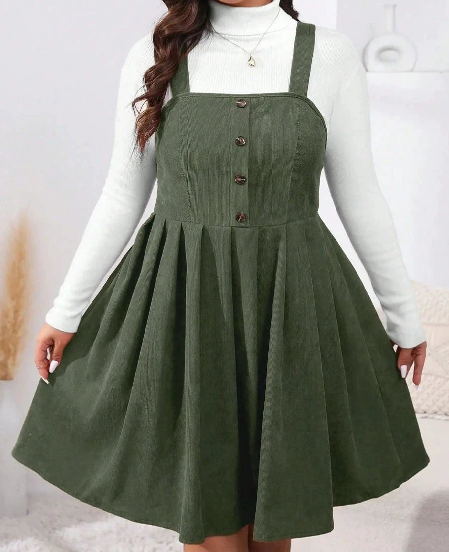 Plus Size Women's Suspender Dress by GJG Denim