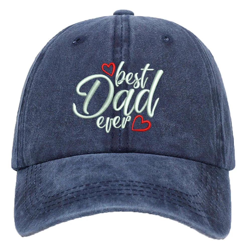 Washed Cotton Embroidered Letter Baseball Cap For Men by GJG Denim