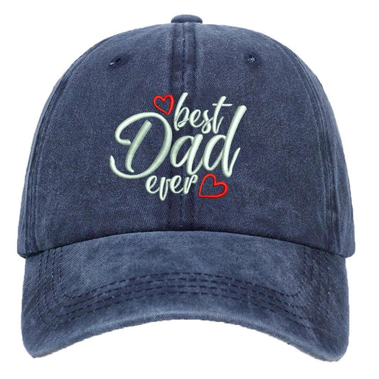 Washed Cotton Embroidered Letter Baseball Cap For Men by GJG Denim