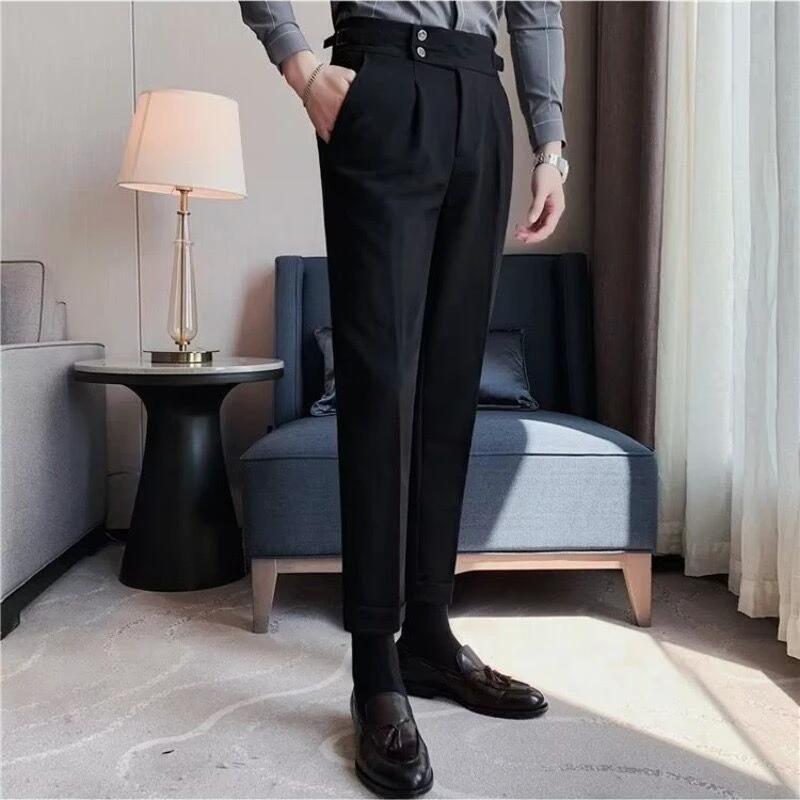 Mens British Style Business Casual Pants by GJG Denim