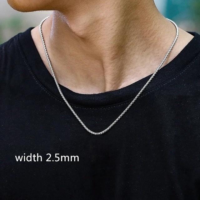 Men's Luxury Elegant Gold Color Chain Necklace by GJG Denim
